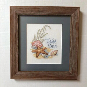 Framed Coastal  Cross Stitch
